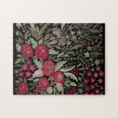 Waterverf rozen op een zwarte achtergrond, waterve legpuzzel (Horizontaal)