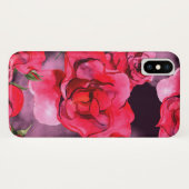Waterverf Rozen op zwart Case-Mate iPhone Case (Achterkant (horizontaal))
