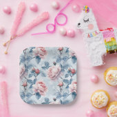 , Waterverf Rozen Papieren Bordje (Feest)
