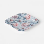 , Waterverf Rozen Papieren Bordje (Gebogen)