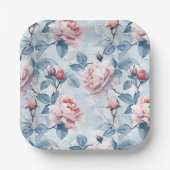 , Waterverf Rozen Papieren Bordje (Voorkant)