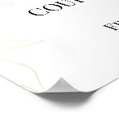 Waterverf Rozen paren bruiloft Welkomstteken Poster (Hoek)