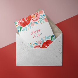 Waterverf rozen Pasen Kaarten