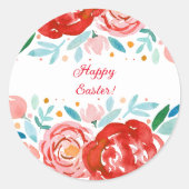 Waterverf rozen Pasen Sticker (Voorkant)