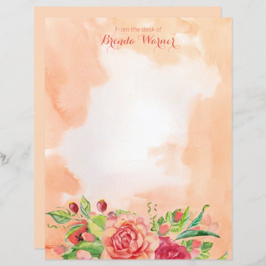 Waterverf Rozen Persoonlijke artikelen (Voorkant / Achterkant)