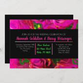 WATERVERF ROZEN PINK NEON Weddenschap Kaart (Voorkant / Achterkant)