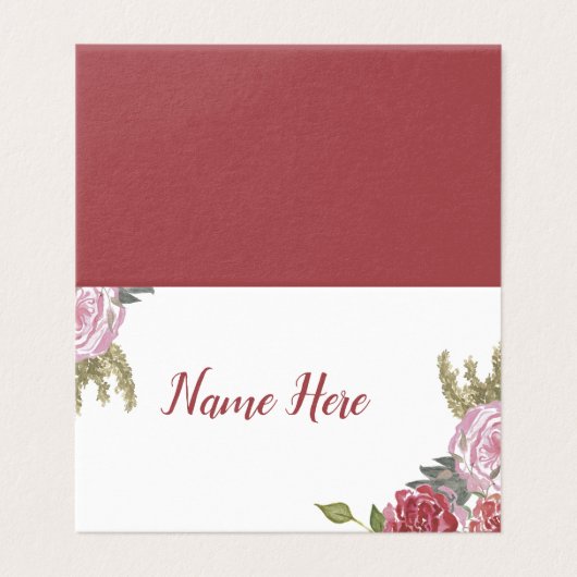 Waterverf Rozen Plaats kaarten (Buitenkant ongevouwen)