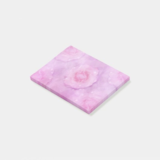 Waterverf rozen post-it® notes (Schuin)