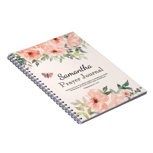 Waterverf Rozen Prayer Journal Notitieboek (Rechterzijde)