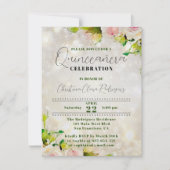 Waterverf Rozen Quinceañera Kaart (Voorkant)