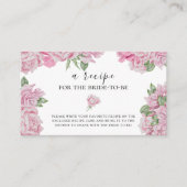 Waterverf rozen - Recept voor de bruid te zijn Informatiekaartje (Voorkant)