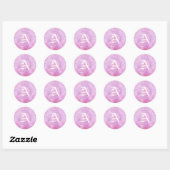 Waterverf rozen ronde sticker (Vel)