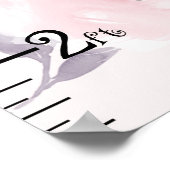 Waterverf Rozen Roze Groeigrafiek houdt bij 8x44! Poster (Hoek)