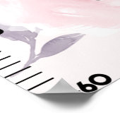 Waterverf Rozen Roze Groeigrafiek houdt bij 8x44! Poster (Hoek)