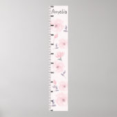 Waterverf Rozen Roze Groeigrafiek houdt bij 8x44! Poster (Voorkant)