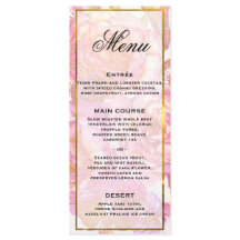 Waterverf Rozen Roze menu