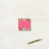 Waterverf Rozen Roze Post-it® Notes (Op bureau)