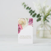 Waterverf Rozen Roze Witte Floral Verwijs een Vrie Aanbevelingskaartje (Staand voorkant)