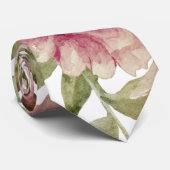 Waterverf rozen, sappig  stropdas (Opgerold)