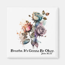 Waterverf rozen Schrift Bijbel vers wit