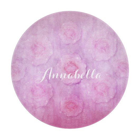 Waterverf rozen snijplank (Voorkant)