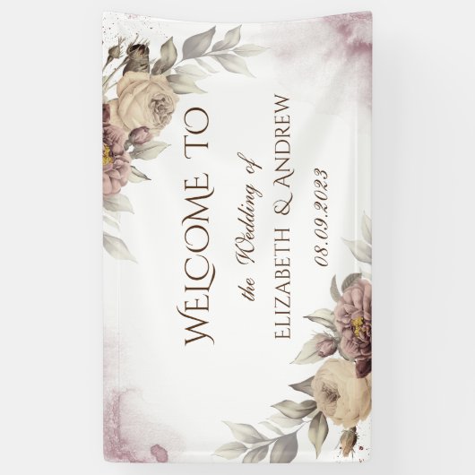 Waterverf  Rozen Spandoek (Verticaal)