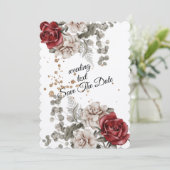 Waterverf Rozen Spring Bouquet Love Uitnodiging (Staand voorkant)