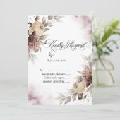 Waterverf  Rozen Stippen RSVP Kaart (Staand voorkant)