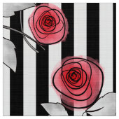 Waterverf rozen stof (Close Up)