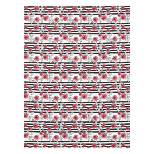 Waterverf rozen tafelkleed (Voorkant)