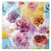 Waterverf Rozen Tegeltje (Voorkant)