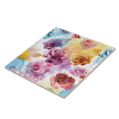 Waterverf Rozen Tegeltje (Zijkant)