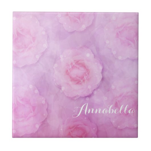 Waterverf rozen tegeltje (Voorkant)