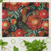 Waterverf, rozen. theedoek (Gevouwen)