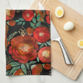 Waterverf, rozen. theedoek (Quarter Fold)