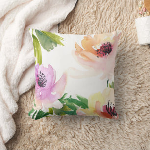 Waterverf Rozen Trendy Floral Abstract Kussen