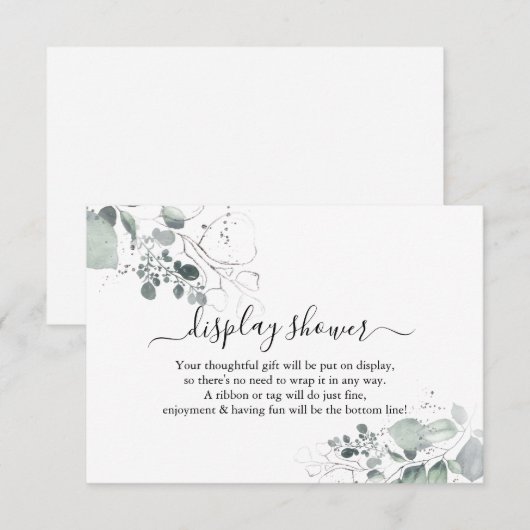 Waterverf Rozen Vertoning Bridal bruiloft Shower Informatiekaartje (Voorkant / Achterkant)