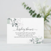 Waterverf Rozen Vertoning Bridal bruiloft Shower Informatiekaartje (Staand voorkant)