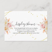 Waterverf Rozen Vertoning Bridal bruiloft Shower Informatiekaartje (Voorkant)