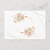 Waterverf Rozen Vertoning Bridal bruiloft Shower Informatiekaartje (Achterkant)
