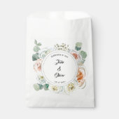 Waterverf rozen Viering van de liefde met namen Bedankzakje (Voorkant)