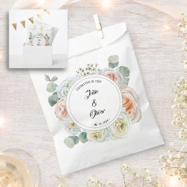 Waterverf rozen Viering van de liefde met namen Bedankzakje