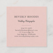 Waterverf Rozen Vierkante Visitekaartje (Achterkant)