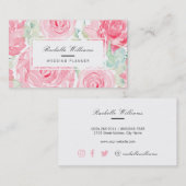 Waterverf rozen visitekaartje (Voorkant / Achterkant)