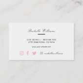 Waterverf rozen visitekaartje (Achterkant)