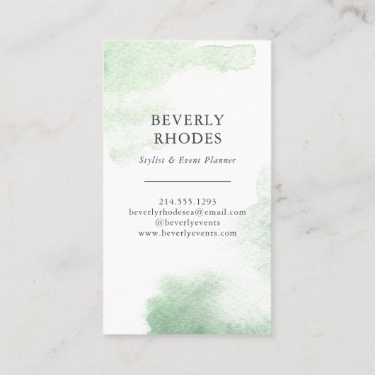 Waterverf Rozen Visitekaartje (Achterkant)