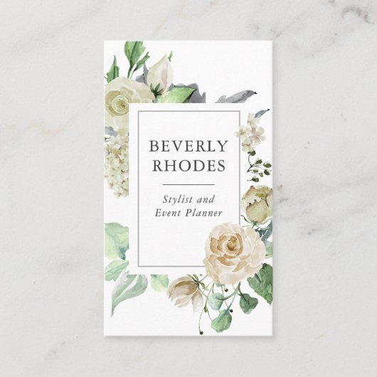 Waterverf Rozen Visitekaartje (Voorkant)