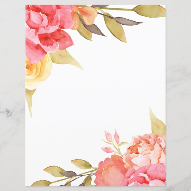 Waterverf Rozen voor kattentuin (Voorkant)