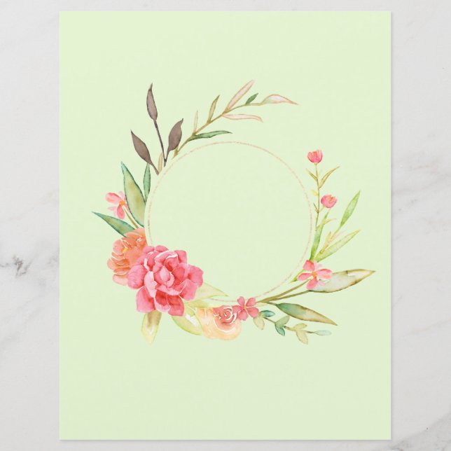 Waterverf Rozen voor kattentuin (Voorkant)