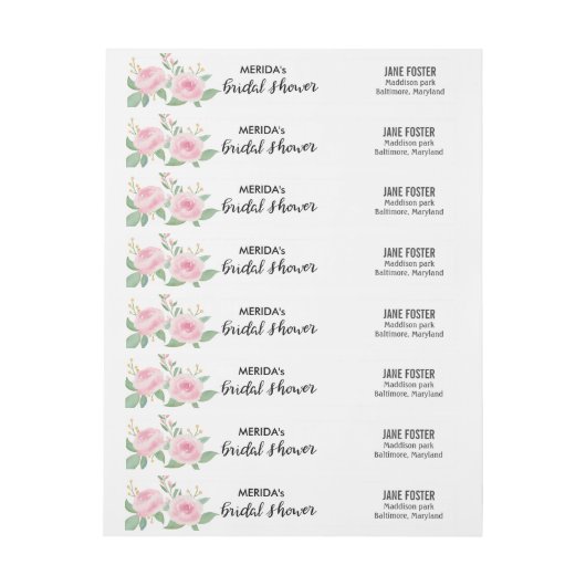 Waterverf Rozen Vrijgezellenfeest  (Vel)